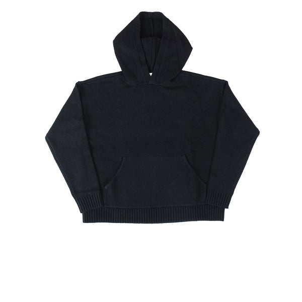 HIDDEN NY CASHMERE BLEND KNIT HOODIE BLACK FW21