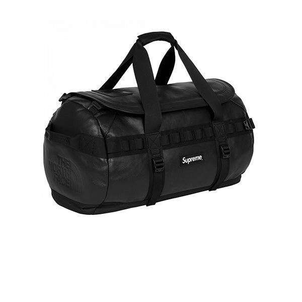 THE NORTH FACE X SUPREME LEATHER BASE CAMP DUFFLE BAG BLACK