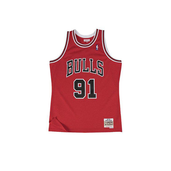 Mitchell & Ness Dennis Rodman Chicago Bulls NBA Throwback HWC Jersey - Red