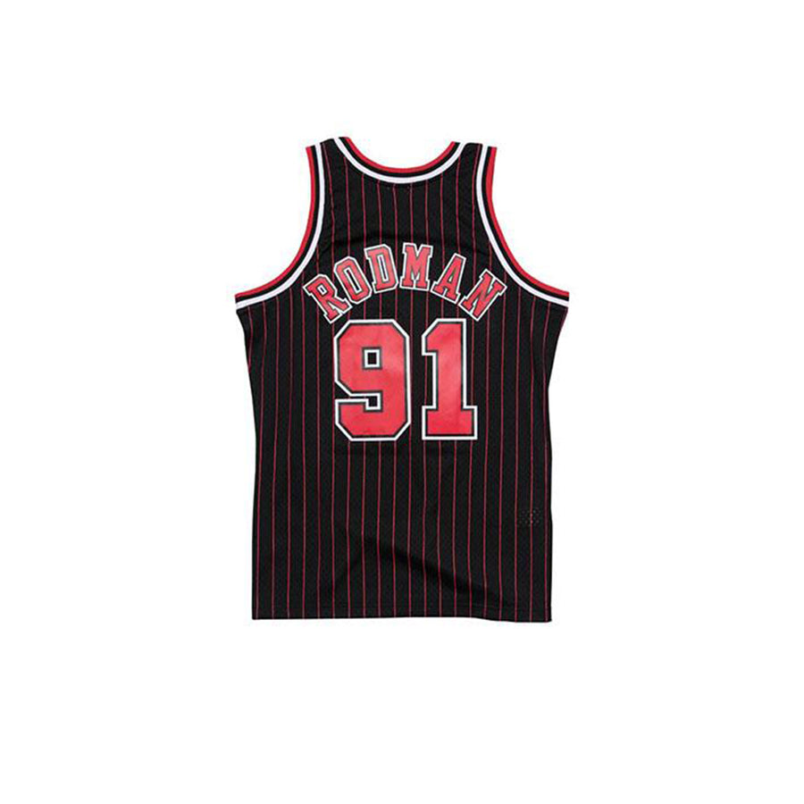 MITCHELL & NESS NBA HARDWOOD CLASSIC SWINGMAN CHICAGO BULLS DENNIS RODMAN ALTERNATE 1995-96 JERSEY BLACK