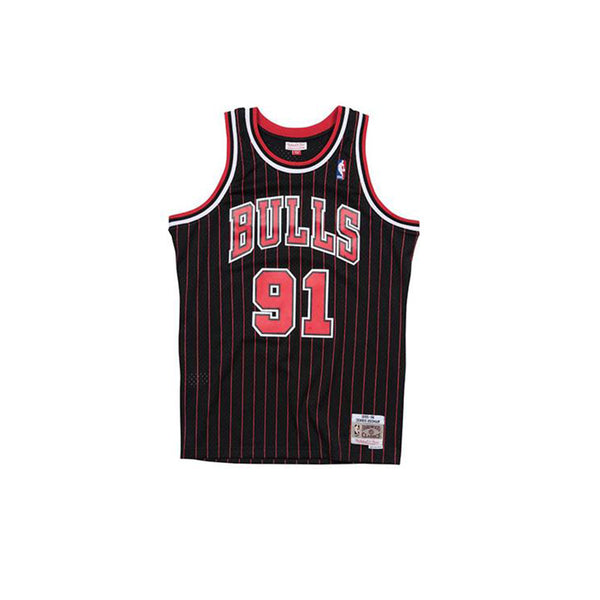 MITCHELL & NESS NBA HARDWOOD CLASSIC SWINGMAN CHICAGO BULLS DENNIS RODMAN ALTERNATE 1995-96 JERSEY BLACK