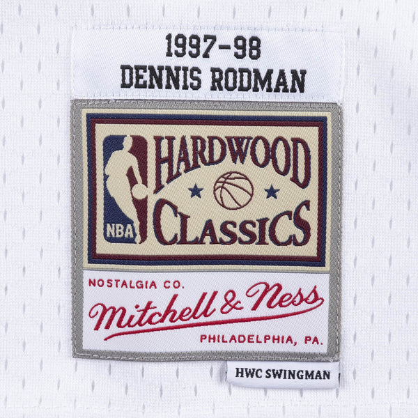 MITCHELL & NESS NBA HARDWOOD CLASSIC SWINGMAN CHICAGO BULLS DENNIS RODMAN 1997-98 JERSEY WHITE