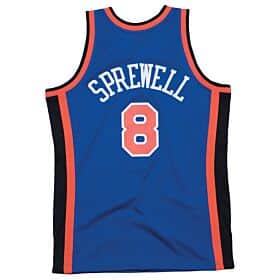 MITCHELL & NESS NBA HARDWOOD CLASSIC SWINGMAN NEW YORK KNICKS LATRELL SPREWELL ROAD 1998-99 JERSEY ROYAL