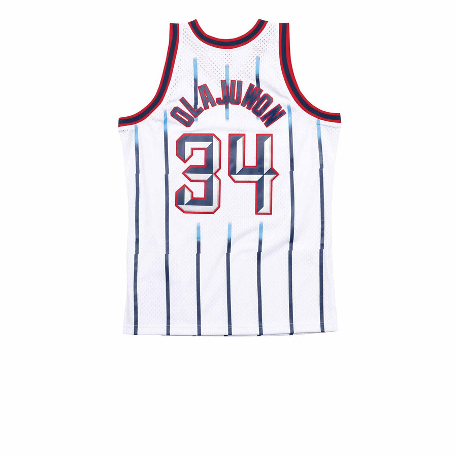 MITCHELL & NESS NBA HARDWOOD CLASSIC SWINGMAN HOUSTON ROCKETS HAKEEM OLAJUWON 1996-97 JERSEY WHITE