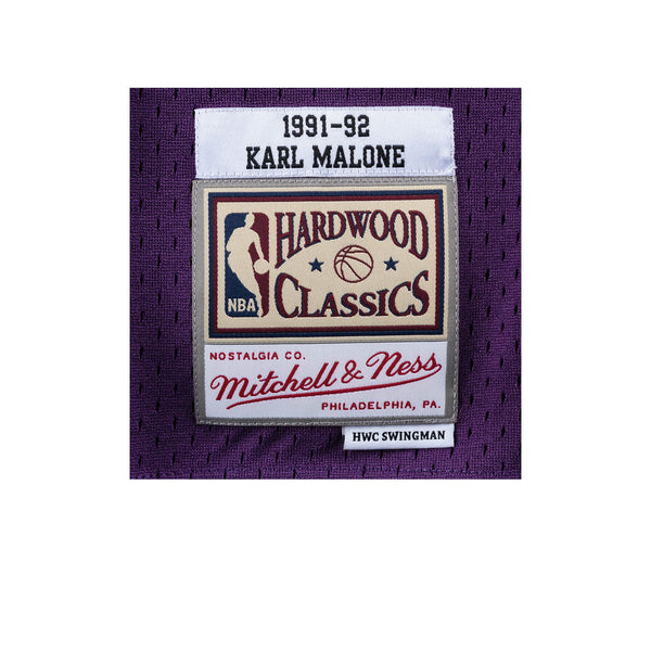 MITCHELL & NESS NBA HARDWOOD CLASSIC SWINGMAN UTAH JAZZ KARL MALONE 1991-92 JERSEY PURPLE