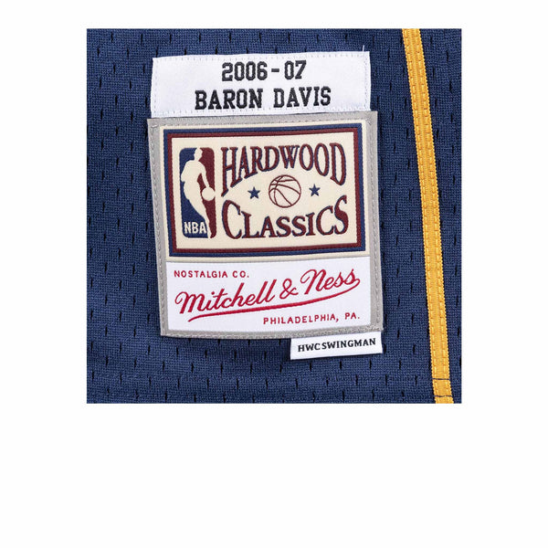 Men's Mitchell & Ness Baron Davis Navy Golden State Warriors 2006-07 Hardwood Classics Swingman Player Jersey