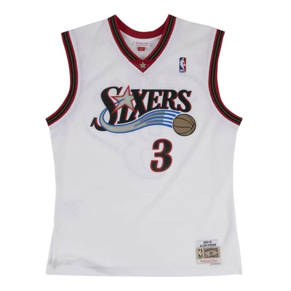 MITCHELL & NESS NBA HARDWOOD CLASSIC SWINGMAN PHILADELPHIA 76ERS ALLEN IVERSON 2000-01 JERSEY WHITE