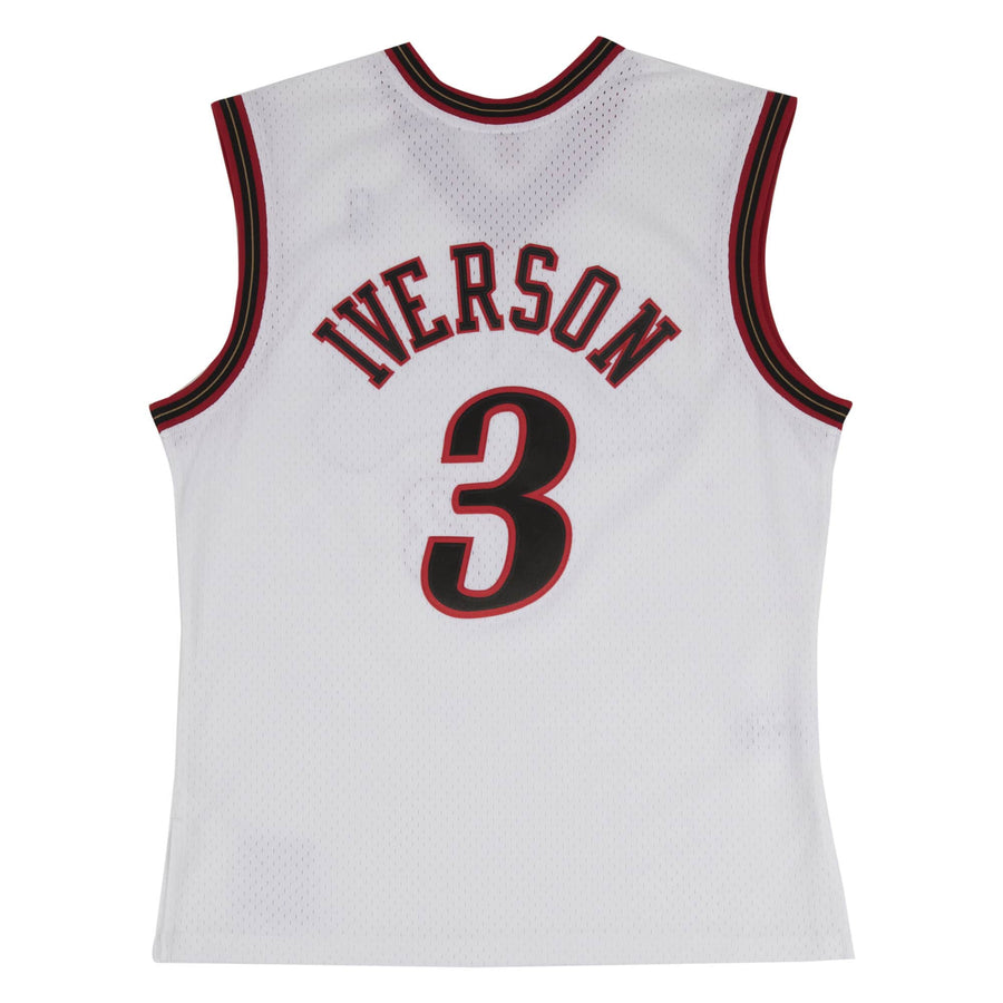 MITCHELL & NESS NBA HARDWOOD CLASSIC SWINGMAN PHILADELPHIA 76ERS ALLEN IVERSON 2000-01 JERSEY WHITE