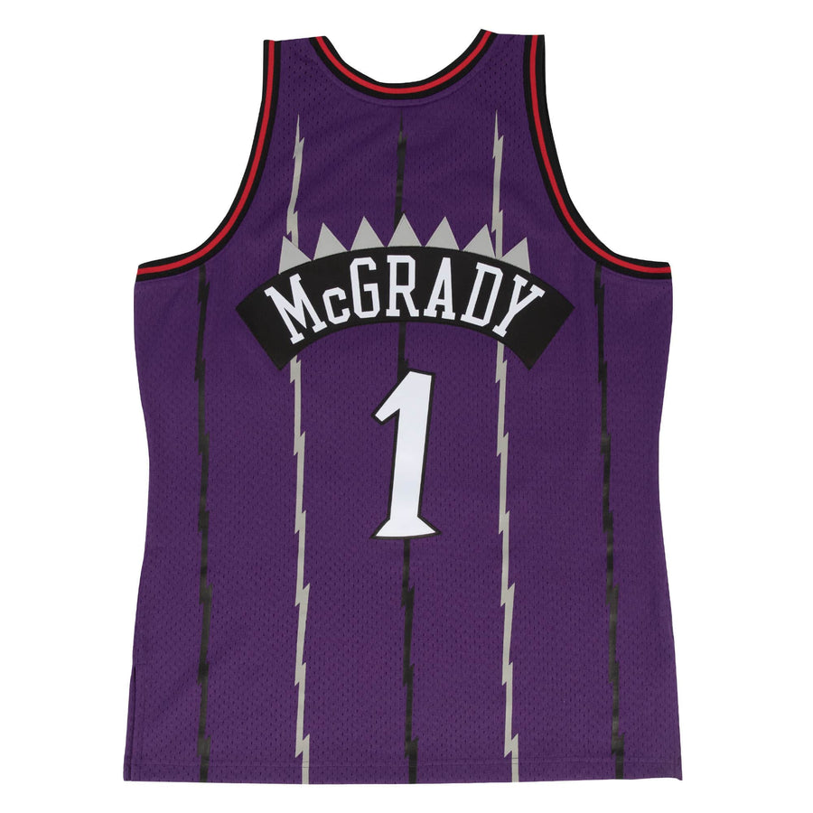 MITCHELL & NESS NBA HARDWOOD CLASSIC SWINGMAN TORONTO RAPTORS TRACY MCGRADY ROAD 1998-99 JERSEY PURPLE