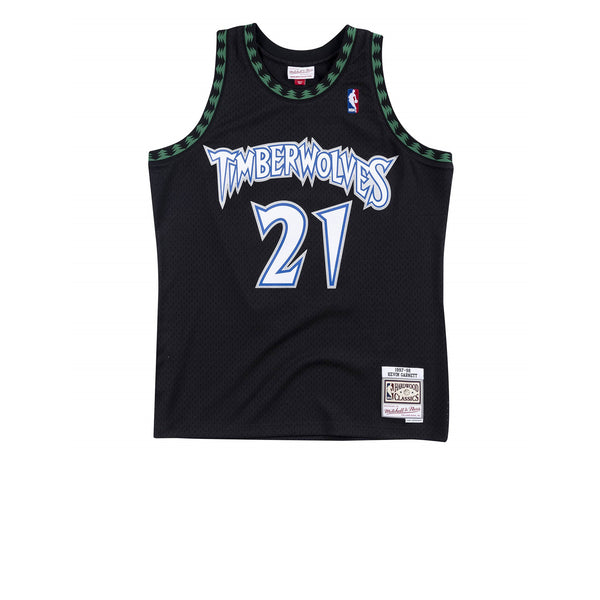 MITCHELL & NESS NBA HARDWOOD CLASSIC SWINGMAN MINNESOTA TIMBERWOLVES KEVIN GARNETT 1997-98 ALTERNATE JERSEY BLACK