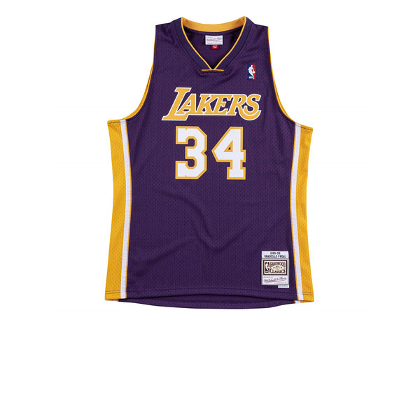 MITCHELL & NESS NBA HARDWOOD CLASSIC SWINGMAN LOS ANGELES LAKERS SHAQUILLE O'NEAL 1999-00 JERSEY PURPLE