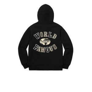 SUPREME WORLD FAMOUS ZIP UP HOODED SWEATSHIRT BLACK SS20 - Stay Fresh