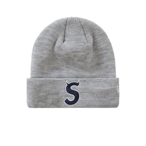 SUPREME NEW ERA S LOGO BEANIE HEATHER GREY FW22