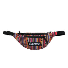 SUPREME WOVEN STRIPE WAIST BAG MULTI SS20