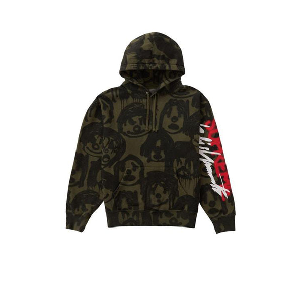 SUPREME YOHJI YAMAMOTO HOODED SWEATSHIRT OLIVE FW20